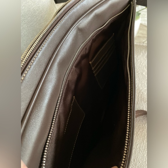Men’s Coach Dark Brown Brief Case Never Used - Picture 7 of 14